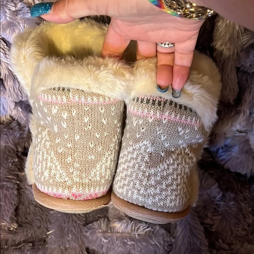 Women’s Talbots Cozy Knit Patterned Boots with Faux Fur Size 7 - Picture 12 of 16